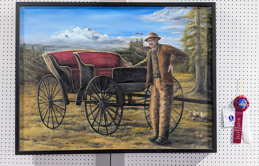 polinder-at-fair-straightened Neal Cronic painting of Fred Polinder, early 1900s